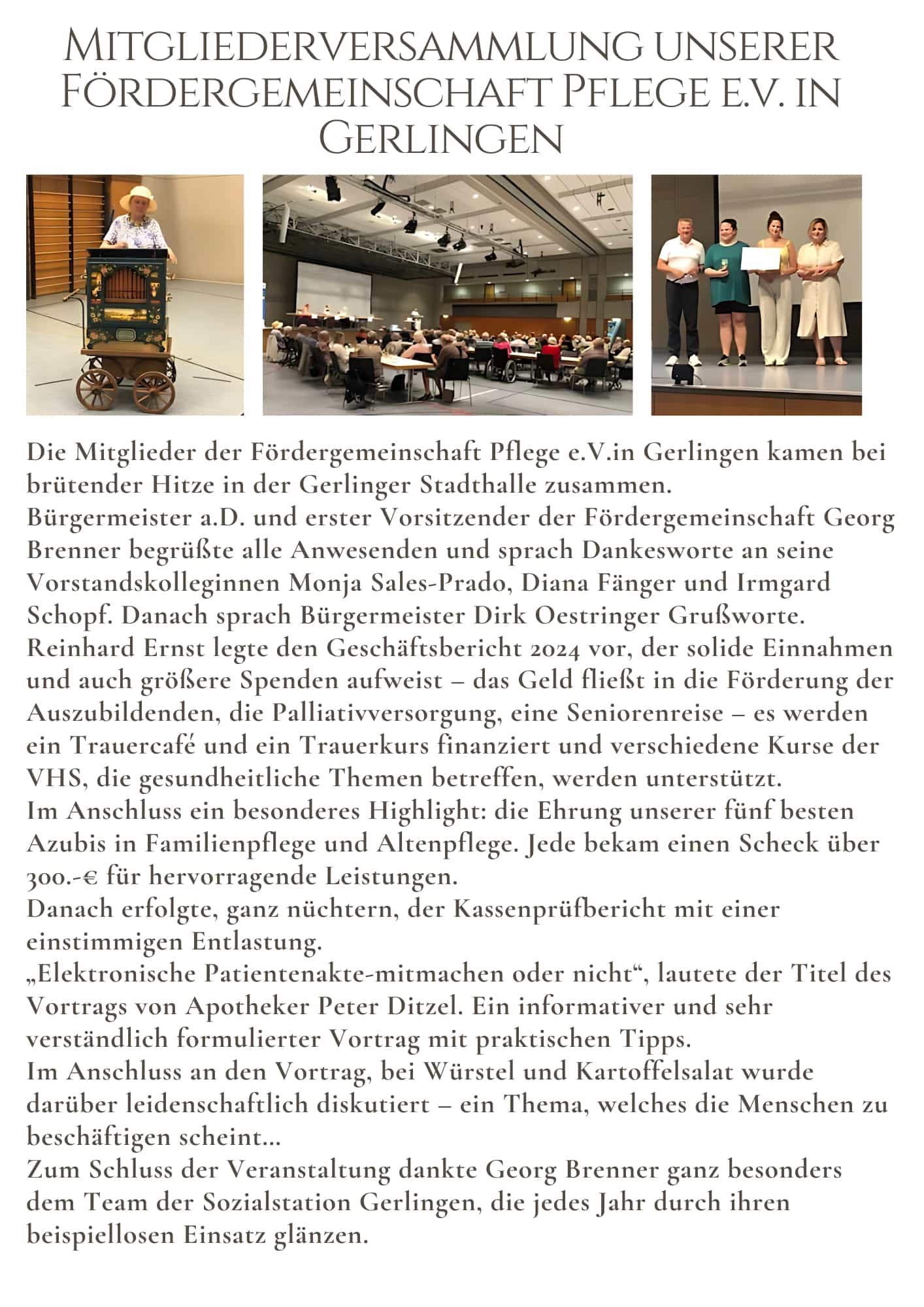 Bericht 2025 Mitgliederversammlung Ger